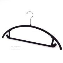 Wholesale Flocked Hanger, Moon Shape Clothes Hanger, Good Quality Hanger